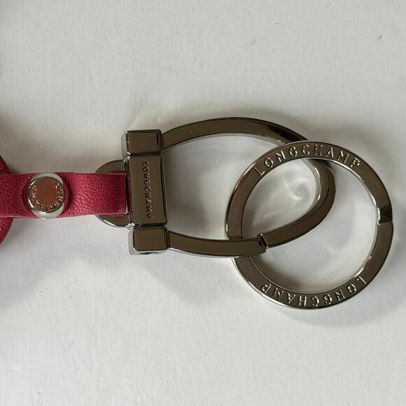Longchamp Le Pliage Cuir Cherry Keyring Bag Charm NWOT - Picture 5 of 7